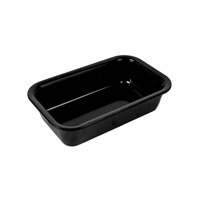 Black 1/4 size regal dish 265x165x65mm 2.2lt - Click Image to Close